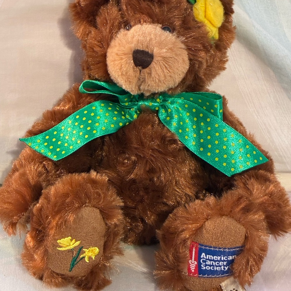 Special Edition Boyds Bears Brown Plush Bear with Green Polka Dot Bow